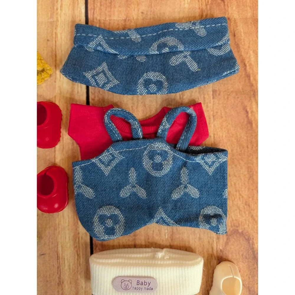 4 Clothes Outfits Shoes Fits Labubu Doll - Clothing For 17cm Plush Dolls #2
